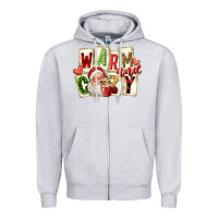 Heather Grey warm and cozy santa Zipper Hoodie - FaDigitalArtStudio