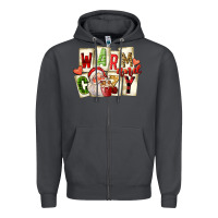 Smoke warm and cozy santa Zipper Hoodie - FaDigitalArtStudio