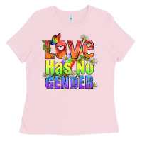Bubblegum Pink Love Has No Gender Pride Lgbtq Ladies Tee - BundleAndBundleShop