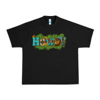 Black Western Howdy Urban Heavy Tee - texasbilliewilder