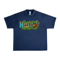 Navy Western Howdy Urban Heavy Tee - texasbilliewilder