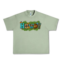 Oil Green Western Howdy Urban Heavy Tee - texasbilliewilder