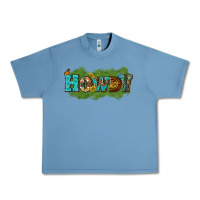 Pebble Blue Western Howdy Urban Heavy Tee - texasbilliewilder