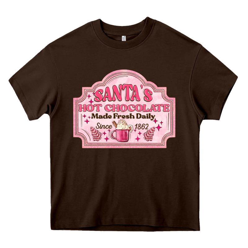 Santas Hot Chocolate Heavy Core Tee by MaliasSmallBusiness | Teevron