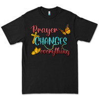 Black Prayer Changes Everything Premium Tee - BundleAndBundleShop