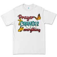 White Prayer Changes Everything Premium Tee - BundleAndBundleShop