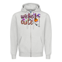 Dove Grey wicked cute Zipper Hoodie - BundleAndBundleShop