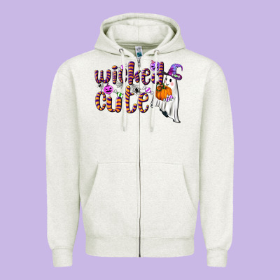 Wicked Cute Zipper Hoodie Designed By Bundleandbundleshop