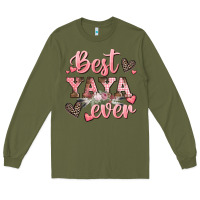 Army Green best yaya ever mother's day Long Sleeve Tee - CowGirlArtShop