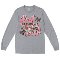 Heather Grey best yaya ever mother's day Long Sleeve Tee - CowGirlArtShop