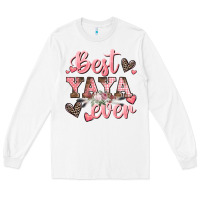 White best yaya ever mother's day Long Sleeve Tee - CowGirlArtShop
