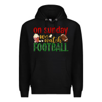 Black on sunday we watch football Premium Hoodie - BundleAndBundleShop