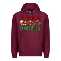 Burgundy on sunday we watch football Premium Hoodie - BundleAndBundleShop