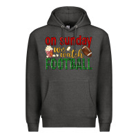Charcoal Heather on sunday we watch football Premium Hoodie - BundleAndBundleShop