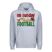 Heather Grey on sunday we watch football Premium Hoodie - BundleAndBundleShop
