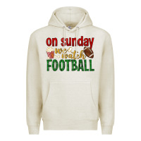 Oatmeal Heather on sunday we watch football Premium Hoodie - BundleAndBundleShop