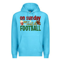 Ocean Blue on sunday we watch football Premium Hoodie - BundleAndBundleShop