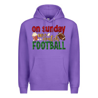 Purple on sunday we watch football Premium Hoodie - BundleAndBundleShop