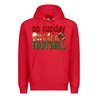 Red on sunday we watch football Premium Hoodie - BundleAndBundleShop