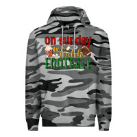 Slate Camo on sunday we watch football Premium Hoodie - BundleAndBundleShop