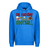 True Royal on sunday we watch football Premium Hoodie - BundleAndBundleShop