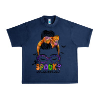 Navy spooky mama Urban Heavy Tee - JahusDesignShop