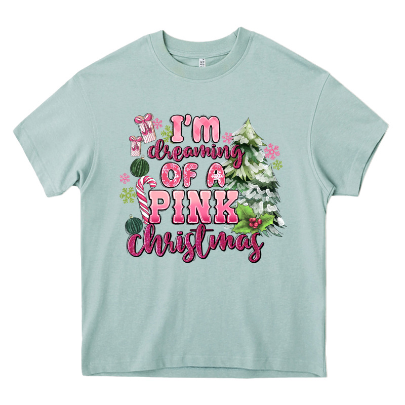 Im Dreaming Of A Pink Christmas Heavy Core Tee by MaliasSmallBusiness | Teevron