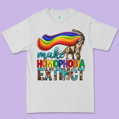 Lgbtq Make Homophobia Extinct Premium Tee Designed By Bundleandbundleshop