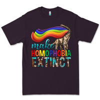 Plum Lgbtq Make Homophobia Extinct Premium Tee - BundleAndBundleShop