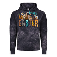 Cloud Black Happy Easter with Cowboy Vintage Hoodie - NancyCooperArtShop