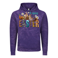 Cloud Purple Happy Easter with Cowboy Vintage Hoodie - NancyCooperArtShop