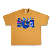 Peanut Butter Colon Cancer coffee cups blue ribbon Urban Heavy Tee - NancyCooperArtShop