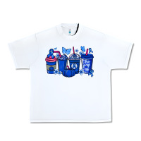 White Colon Cancer coffee cups blue ribbon Urban Heavy Tee - NancyCooperArtShop