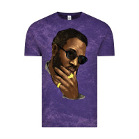Cloud Purple black man Vintage Tee - NancyCooperArtShop