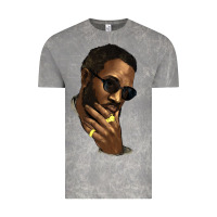 Cloud Rock black man Vintage Tee - NancyCooperArtShop