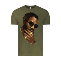 Vintage Olive black man Vintage Tee - NancyCooperArtShop