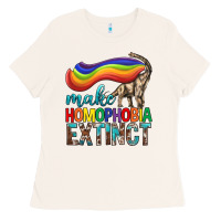 Bone Lgbtq Make Homophobia Extinct Ladies Tee - BundleAndBundleShop