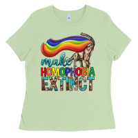 Matcha Lgbtq Make Homophobia Extinct Ladies Tee - BundleAndBundleShop
