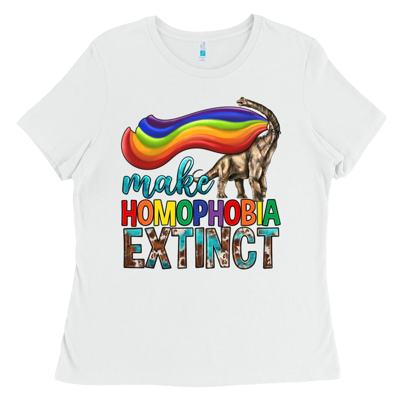 Lgbtq Make Homophobia Extinct Ladies Tee by BundleAndBundleShop | Teevron