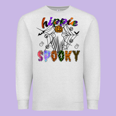 Hippie Spooky Premium Sweatshirt Designed By Sublimationcraftshop