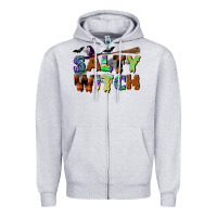 Heather Grey salty witch Zipper Hoodie - BundleAndBundleShop