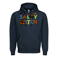 Navy salty witch Zipper Hoodie - BundleAndBundleShop