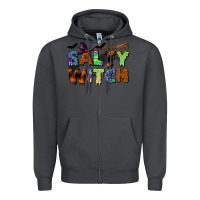 Smoke salty witch Zipper Hoodie - BundleAndBundleShop