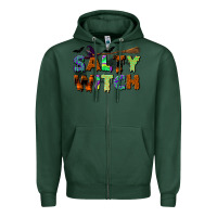 Sports Green salty witch Zipper Hoodie - BundleAndBundleShop