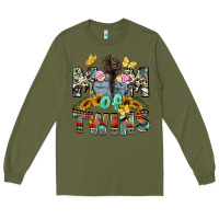 Army Green mom of twins girls mother's day Long Sleeve Tee - CowGirlArtShop