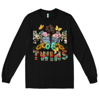 Black mom of twins girls mother's day Long Sleeve Tee - CowGirlArtShop