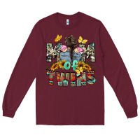 Burgundy mom of twins girls mother's day Long Sleeve Tee - CowGirlArtShop
