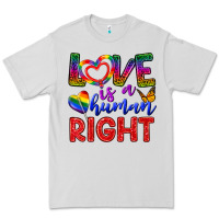 Dove Grey Love İs a Human Right Premium Tee - BundleAndBundleShop