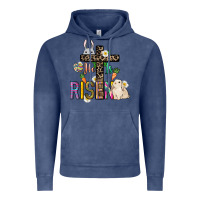 Vintage Denim He is risen Easter Vintage Hoodie - NancyCooperArtShop