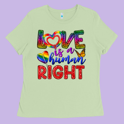 Love İs A Human Right Ladies Tee Designed By Bundleandbundleshop